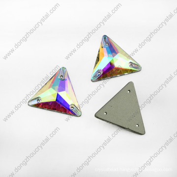 Flat Back Triangle Sew on Rhinestone for Wedding Dress